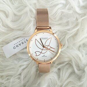 NWT Strand by Obaku Ladies Watch - Rose Gold - Dove Design